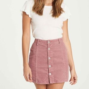Billabong Corduroy Button Up Skirt